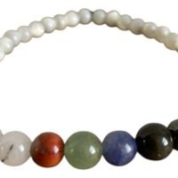 1 Pulsera De Cuarzos Con Concha Piedra Natural