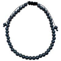 1 Pulsera Hematita Acerina 4 Mm Buena Salud Ajustable