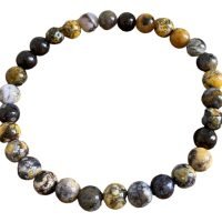 1 Pulsera Jaspe Bumble Bee Piedra Natural Reiki