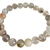 1 Pulsera Cuarzo Chaman Jardin 8 Mm Minimalista Amuleto