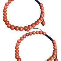 Duo Pulseras Jaspe Rojo 6mm Pareja Amuleto Contra Envidia