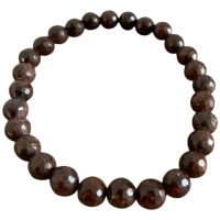 1 Pulsera Granate Piedra Natural Esferas Faceteadas