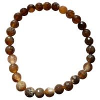 1 Pulsera Agata Faceteada 6 Mm Piedra Natural Reiki