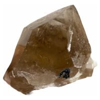 1 Punta Cuarzo Ahumado Con Incrustaciones Reiki Mineral