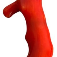 Dije De Coral Rojo Auténtico Unisex Ujm