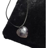 Dije Corazón Cuarzo Amatista Mineral Piedra Natural Ujm