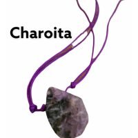 Collar Con Dije De Charoita Piedra Natural