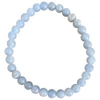 1 Pulsera Calcita Azul Piedra Natural 6 Mm Mineral Reiki