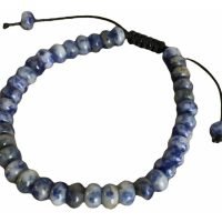 Pulsera Ajustable De Sodalita Piedra Natural
