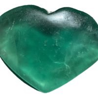 1 Corazón De Fluorita Verde Piedra Natural 5.5 Cm Mineral