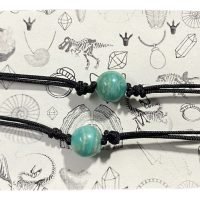 Par Pulseras De Hilo Con Cuarzo Amazonita