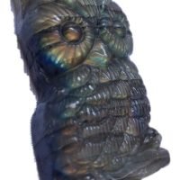 Labradorita Tallada En Forma De Búho Piedra Natural