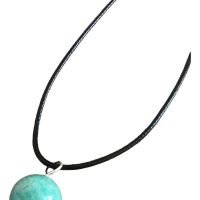 Dije Esfera De Amazonita Semipreciosa 14mm Azul-verde