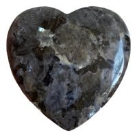 Corazón Labradorita Larvikita Reiki Meditación Yoga Amuleto