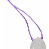 Collar Con Dije De Cuarzo Rosa Piedra Del Amor Atrae Amor