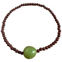 Pulsera Granate 3 Mm Natural Con Piedra De Jade Canadiense