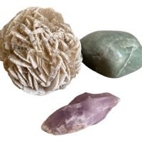 Kit 3 Cuarzo Amatista Aventurina Rosa De Desierto Colección