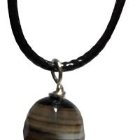 Dije De Ágata Negra Faceteado Piedra Natural Ujm