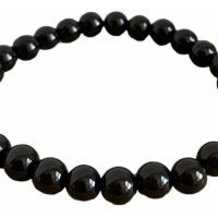 Pulsera De Piedra Natural Ágata Negra 6mm
