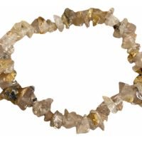 1 Pulsera De Cuarzo Rutilado Piedra Natural Amuleto Ujm