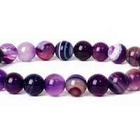 1 Pulsera Ajustable De Ágata Morada Mejora Capacidad Mental