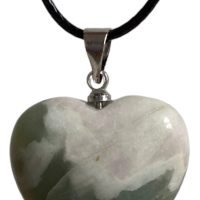 Dije Corazón Lucky Jade Lila Piedra Natural Genuino Reiki