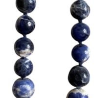 1 Collar De Esferas De Sodalita Degradado Piedra Natural