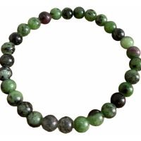 Pulsera Zoisita De Rubi Autentica Esfera 6mm Reiki Mineral