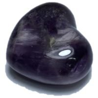 1 Corazón Tallado En Cuarzo Amatista Piedra Natural