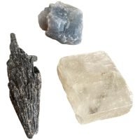 Kit 3 Calcita Azul Kianita Negra Colección