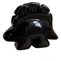 1 Dinosaurio Estegosaurio Obsidiana Piedra Natural Cuarzo