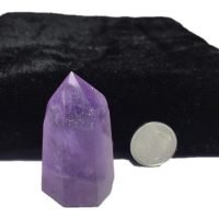 1 Punta Pulida De Cuarzo Amatista Meditación Colección Reiki