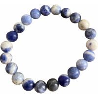 1 Pulsera Sodalita 8 Mm Protector Abundancia Yoga Chakras