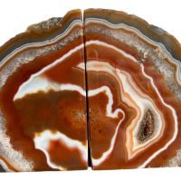 Portalibros Agata Cornalina Piedra Natural Geoda Reiki Yoga