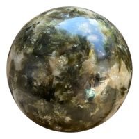 1 Esfera De Turmalina Verde Verdelita 6 Cm