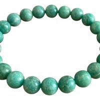 1 Pulsera Amazonita Esfera De 8 Mm Piedra Natural Ujm