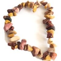 1 Pulsera De Jaspe Mookaita Piedra Natural Chip Amuleto Ujm