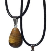 Dije De Amatista/ Ojo De Tigre En Forma De Gota Amuleto