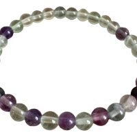 Pulsera Fluorita Arcoiris 6 Mm Piedra Natural Amuleto Reiki