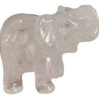 1 Elefante Cuarzo Hialino Piedra Natural Reiki Chakras