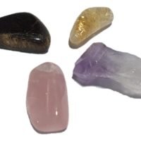 Kit 4 Cuarzos Piedras Atrae Paz Amor Seguridad Dinero