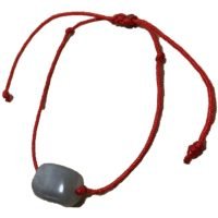 Pulsera Ajustable De Hilo Rojo Con Piedra Luna Amuleto