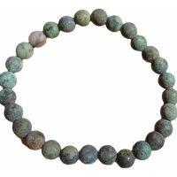 1 Pulsera Turquesa Africana Mate Piedra Semipreciosa