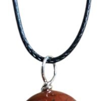 1 Dije Jaspe Rojo Sardo 15mm Piedra Natural Protección Reiki