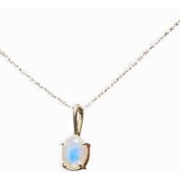 Dije De Piedra Luna Adularia En Plata 925 Facetada