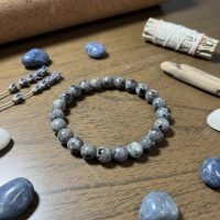 1 Pulsera Yooperlita 8 Mm Piedra Natural Reiki Yoga