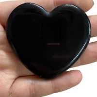 1 Corazon Obsidiana Negra 5.5 Cm Piedra Natural