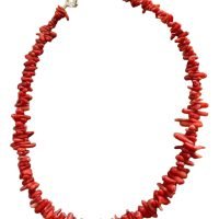 D_965780-MLM100855599246_122025-F.jpg Collar Corto Choker 41cm Coral Rojo Contra El Mal De Ojo
