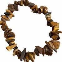 1 Pulsera De Piedra Natural Ojo De Tigre Cuarzo Chips