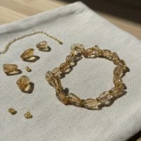 1 Pulsera Citrino Prosperidad Amuleto Con Chaquira